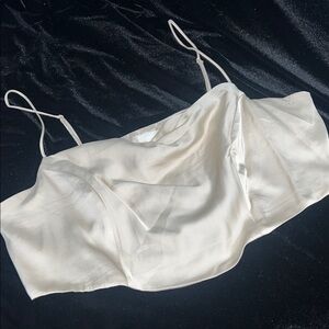H&M Cream Satin Bandeau